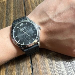 Coach Watch- Black Rubber Band